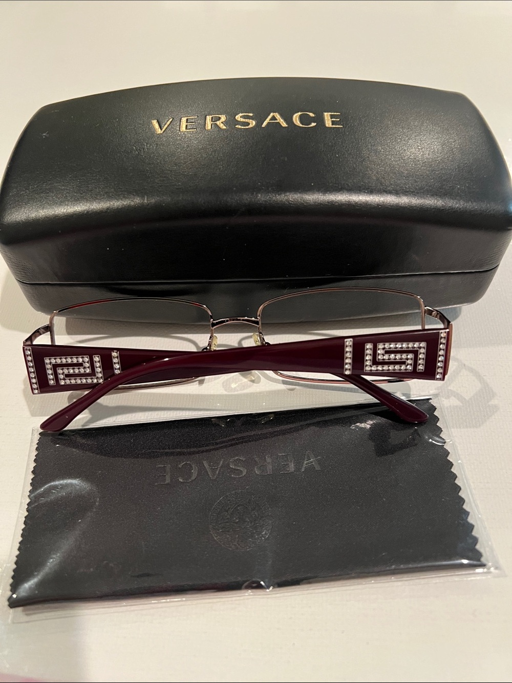 AUTHENTIC VERSACE FRAME original case,cleaning cloth